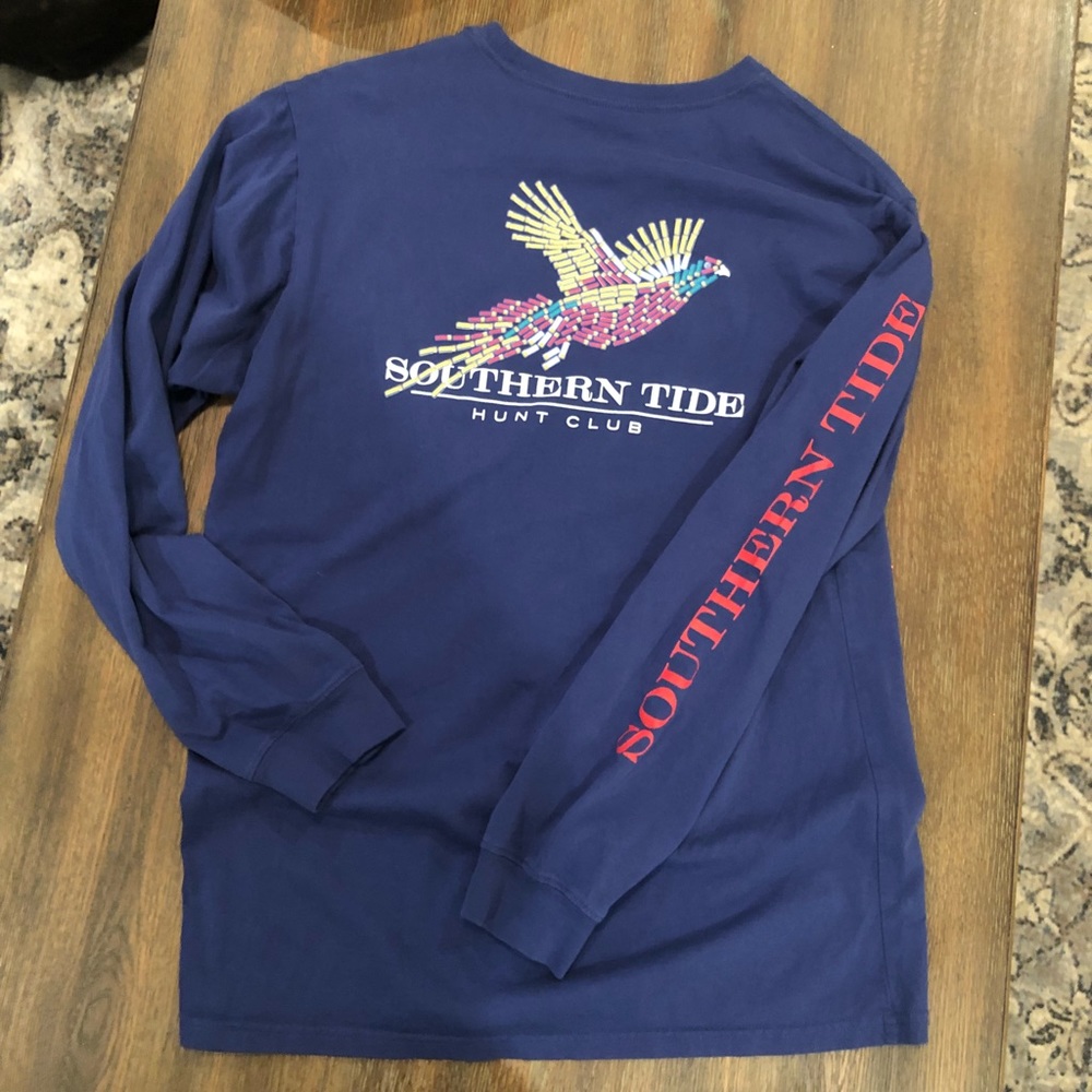 Southern Tide Navy Hunt Club Long Sleeve Shirt!